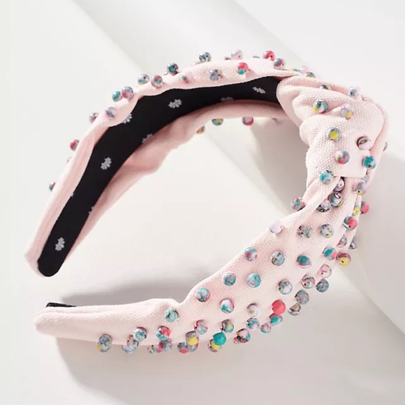 Lele Sadoughi Pink Confetti woven headband - Picture 2 of 5